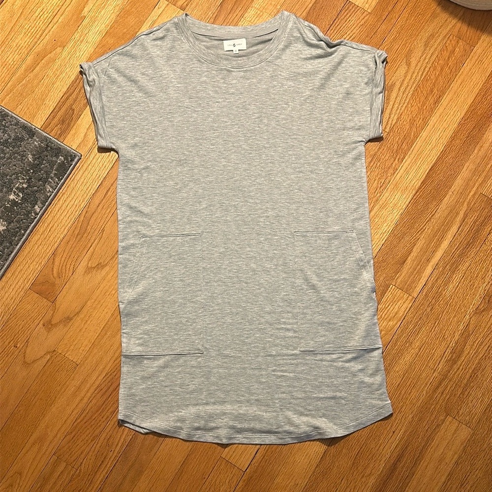 Lou & Grey Gray Relaxed Short Sleeve T-Shirt